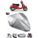 Coverplus Vespa GTS 125 Supersport Arka Çanta Uyumlu Su Geçirmez Gri Motosiklet Brandası