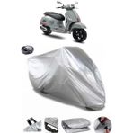 Coverplus Vespa GTS 300 Super Sport S Arka Çanta Uyumlu Su Geçirmez Gri Motosiklet Brandası