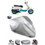 Coverplus Vespa Primavera 125 Arka Çanta Uyumlu Su Geçirmez Gri Motosiklet Brandası
