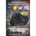 Coverplus Yamaha Tricity 300 Motor Brandası,Motosiklet Branda (Siyah Renk)- Kar Su Yağmur Geçirmez