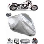 Coverplus Yamaha Wild Star XV 1600 Arka Çanta Uyumlu Su Geçirmez Gri Motosiklet Brandası
