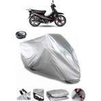 Coverplus Yuki YK100-7 Paşa Arka Çanta Uyumlu Su Geçirmez Gri Motosiklet Brandası