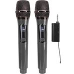 Coverzone 2 Adet Kablosuz Karaoke Mikrofonu 6.35mm Amfi hoparlör İçin ve Sahne Performansı Aktiviteler İçin Tak ve Çalıştır Kablosuz Mikrofon Dış Mekan Kullanıma Uygun WN04 Gri Renk (Çiftli TTD-M12)