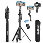 Coverzone 2 Metre Tripod Selfie Çubuğu Bluetooth Kumandalı 360° Dönebilen Telefon Kamera Standı Cold Shoe Mikrofon Işık Destekli Katlanabilir Vlog Canlı Yayın Tripodu | NP-Z5