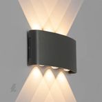 Coverzone 220V Modern LED Duvar Apliği, Duvar, Bahçe, Merdiven Yol Aydınlatma, 6W, 3000K Gün Işığı, 450 Lümen, IP54 Su Geçirmez, 167x77mm, HSN20, 15000 Saat Uzun Çalışma, Siyah