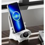 Coverzone 3 in 1 Kablosuz şarj cihazı Ve Telefon Tutucu Masaüstü Evrensel 15W Qi Kablosuz Şarj İstasyonu Iphone Stand Dock Akıllı Hızlı Kablosuz Şarj Standı