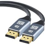 CoverZone 3 Metre 8k Displayport Kablosu Dp 1.4V, 8k 240Hz Uhd, 7680X4320P, Projeksiyon Için Yüksek Hızda Bağlantı, Notebook, Tv, Game Box ve Projeksiyon Cihazı Uyumlu | ZR833 - 1.5 Metre