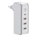 Coverzone 30 WATT PD18W Zaman Ayarlı USB Çıkışlı Priz 180 Derece Döndürülebilir Fiş QC3.0 2.4A USB Çıkışlı M8J301TE