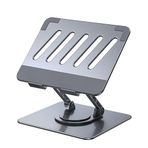 Coverzone 360 Derece Döner Taşınabilir Katlanabilir Folding Alüminyum Notebook Stand Alüminyum Ayarlanabilir Açı Ve Katlanabilir Portatif 11 inç 17 İnç Dizüstü Bilgisayar ve Laptop Stant | WG3