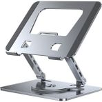 Coverzone 360° Döner Metal Laptop ve Tablet Standı – Yükseklik Ayarlı, Ergonomik, Katlanabilir, 17 inç’e Kadar Uyumlu, Isı Dağılım Tasarımlı, Taşınabilir Laptop Notebook Tutucu | ZR747