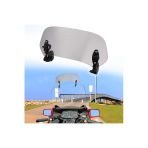 Coverzone 39 Cm Deflektör Ön Cam - Ayarlanabilir Klipsli, Gri Rüzgar Saptırıcı, Motosiklet & Scooter