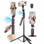 Coverzone 3in1 Selfie Tripodu, Akıllı Yüz Tanıma ve Jest Kontrolü Özellikli, 360° Dönebilir Gimbal, 180 cm Uzunluk, Uzaktan Kumanda, Mobil Telefon ile Uyumlu | JH18