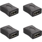 CoverZone 4 Adet HDMI Ara Birleştirici Dişi Dişi Adaptör, HDMI Kablo Uzatma Aparatı, 1080P Full Hd Görüntü Aktarımı, Tv Monitör Projeksiyon Bilgisayar Uyumlu | 3710