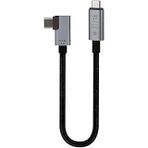 Coverzone 40Gbps 240W 4.0 Thunderbolt L Shape Type-C To Type-C Şarj, Data 8K 60Hz Data Transfer Kablosu Tip C 30 Cm - Pd240w