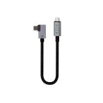 Coverzone 40Gbps 240W 4.0 Thunderbolt L Shape Type-C to Type-C Şarj, Data ve 8K 60Hz Data Kablosu 30 cm PD240W