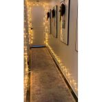 Coverzone 50 Metre Fişli Sarı Led Işık Noel Yılbaşı Ağacı Işığı Led Ampül Çam Ağacı Balkon Salon Süsleme