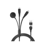 Coverzone 5in1 Şarj Kablo, 100W + 27WPD USB to Type-C Kablo, 120 cm USB to Type C / Lightning ZR792