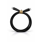 Coverzone 60W PD Hızlı Şarj USB-C Kablo, 50.000+ Bükülme Dayanımı, 480Mbps Veri Aktarımı, Dayanıklı Örgü Naylon, Güçlendirilmiş Type-C Şarj ve Data Kablosu CB1037, Siyah