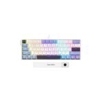 Coverzone 61 Tuş Mekanik Gaming Klavye Kablolu Red Switch Hot-Swap RGB Aydınlatmalı Kompakt 60% Düzen Type-C USB N-Key Rollover Oyuncu Klavyesi Windows Android Uyumlu | AJAZZ NK61 (Mavi Beyaz - NK61)