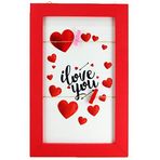 coverzone Ahşap Mandallı Not ve Fotoğraf Tutucu 35X23 Aşk Panosu