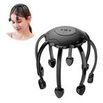 Coverzone Ahtapod 8 Başlıklı Kafa Masaj Aleti – 360° Saç Derisi Masajı, 5 Masaj Modu, USB Şarjlı, Stres Azaltıcı & Kan Dolaşımı Artırıcı, Taşınabilir Elektrikli Baş Masaj Cihazı | GMY01