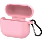 Coverzone Aırpod-s 3 Kulaklık Koruyucu Mdl01 Anahtarlıklı Silikon Kapak Kılıf Pembe