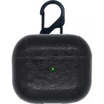 Coverzone Airpods 1 Için Brayn Style Kulaklık Koruyucu Çengelli Suni Deri Kılıf Siyah