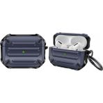 Coverzone Airpods 3 Için Kulaklık Koruyucu Çengelli Greenwood Armor Silikon Kılıf Lacivert