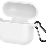 Coverzone Airpods 3 İle Uyumlu Kulaklık Koruyucu MDL01 Anahtarlıklı Silikon Kapak Kılıf Beyaz