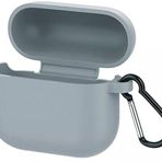 Coverzone Airpods 3 İle Uyumlu Kulaklık Koruyucu MDL01 Anahtarlıklı Silikon Kapak Kılıf Gri