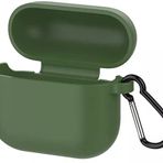 Coverzone Airpods 3 İle Uyumlu Kulaklık Koruyucu MDL01 Anahtarlıklı Silikon Kapak Kılıf Koyu Yeşil
