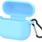 Coverzone Airpods 3 İle Uyumlu Kulaklık Koruyucu MDL01 Anahtarlıklı Silikon Kapak Kılıf Mavi