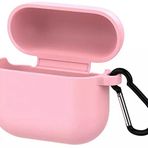 Coverzone Airpods 3 İle Uyumlu Kulaklık Koruyucu MDL01 Anahtarlıklı Silikon Kapak Kılıf Pembe