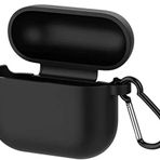 Coverzone Airpods 3 İle Uyumlu Kulaklık Koruyucu MDL01 Anahtarlıklı Silikon Kapak Kılıf Siyah