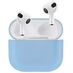 Coverzone Airpods 3 İle Uyumlu Kulaklık Koruyucu MDL04 İnce Silikon Slim Kapak Kılıf Mavi