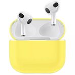 Coverzone Airpods 3 İle Uyumlu Kulaklık Koruyucu MDL04 İnce Silikon Slim Kapak Kılıf Sarı