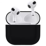 Coverzone Airpods 3 İle Uyumlu Kulaklık Koruyucu MDL04 İnce Silikon Slim Kapak Kılıf Siyah