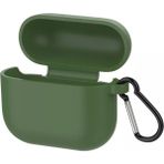 Coverzone Airpods 3 Kulaklık Koruyucu MDL01 Anahtarlıklı Silikon Kapak Kılıf Koyu Yeşil