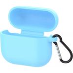 Coverzone Airpods 3 Kulaklık Koruyucu MDL01 Anahtarlıklı Silikon Kapak Kılıf Mavi