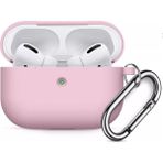 Coverzone Airpods 3 Kulaklık Koruyucu MDL02 Anahtarlıklı Silikon Kapak Kılıf Pembe