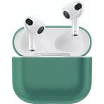 Coverzone Airpods 3 Kulaklık Koruyucu MDL04 Ince Silikon Slim Kapak Kılıf Koyu Yeşil