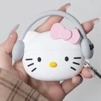 Coverzone AirPods ile uyumlu 3.Nesil True Wireless Earbuds Sert Kulaklık Kılıfı Yumuşak Soft Dokunuş Karakter Görünümlü Cartoon Kılıf (Cute White, AirPods 3. nesil)