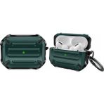 Coverzone Airpods Pro Için Kulaklık Koruyucu Çengelli Greenwood Armor Silikon Kılıf Koyu Yeşil
