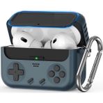 Coverzone Air(Pods) Pro ile Uyumlu 2.nesil Kılıf Sert Fundamental Retro Görünümlü Kancalı Nint-Endo Görünümlü Kılıf - Gri
