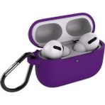 Coverzone Airpods Pro Kılıf Mat Darbe Emici Profesyonel Termoplastik Kancalı Mor