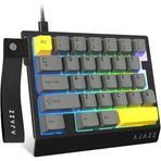 Coverzone Ajazz AK029 Ergonomik 29 Tuşlu Oyun Klavyesi - RGB Işıklandırma, 8000Hz Polling Hızı, 0.01mm Hızlı Tetikleme, Manyetik Switch Sistemi, Premium Ses Tasarımı (AK029 - Siyah Sarı)