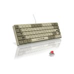 Coverzone Ajazz Ak680 65% Kablolu Hot-Swap Kablolu Mekanik 68 Tuşlu Oyuncu Gaming Klavye Gri Renk