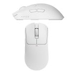 Coverzone AJAZZ Kablosuz Oyuncu Mouse 2.4GHz Bluetooth Kablolu 3 Modlu Bağlantı AI Sesli Asistan NearLink 500mAh 61g Hafif 400-3200 DPI Type-C | (AJ200 NL AI MC - Beyaz)