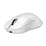 Coverzone AJAZZ Kablosuz Oyuncu Mouse PAW3311 Sensör 24000 DPI Bluetooth 5.0 2.4GHz USB Kablolu RGB Aydınlatmalı Type C Şarjlı 300mAh 70g Sağ El Ergonomik | (NJ08 MC - Beyaz)