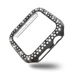 Coverzone Akıllı Saat Ekran Koruyucu Apple Watch 5 40mm ile Uyumlu Ekran Koruyucu Kılıf, Ekran Koruyuculu TPU Kılıf, Sert Çerçeve Diamond Kapak Apple Watch 5 40mm Koruyucu Kılıf Siyah
